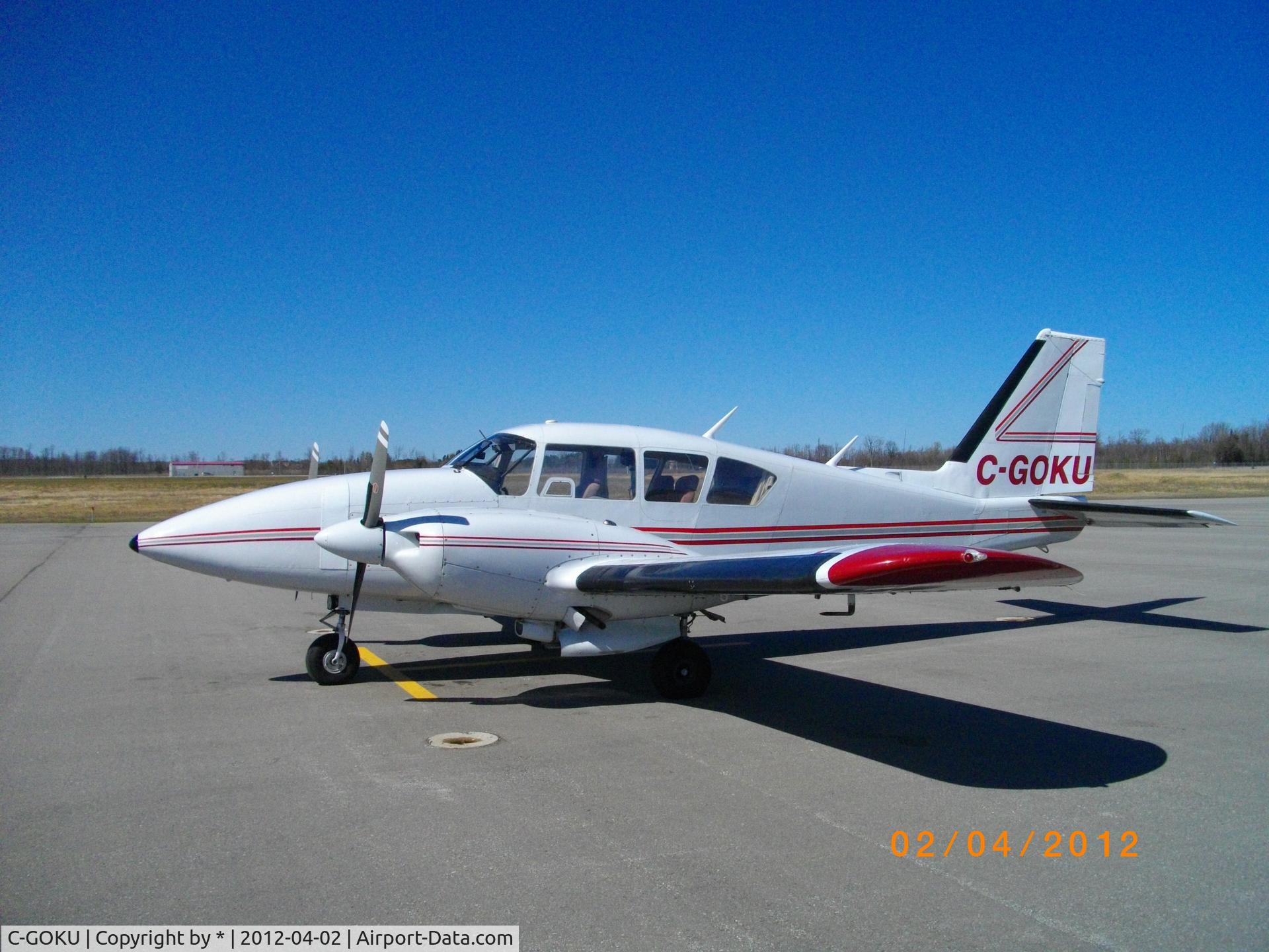 C-GOKU, 1973 Piper PA-23-250 C/N 27-7405305, Landed at CYLS  April 2, 2012