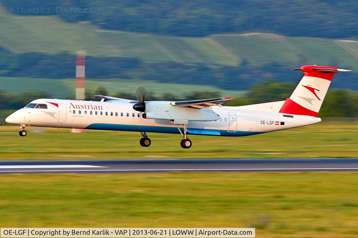 OE-LGF, 2002 De Havilland Canada DHC-8-402Q Dash 8 C/N 4068, Rwy 34