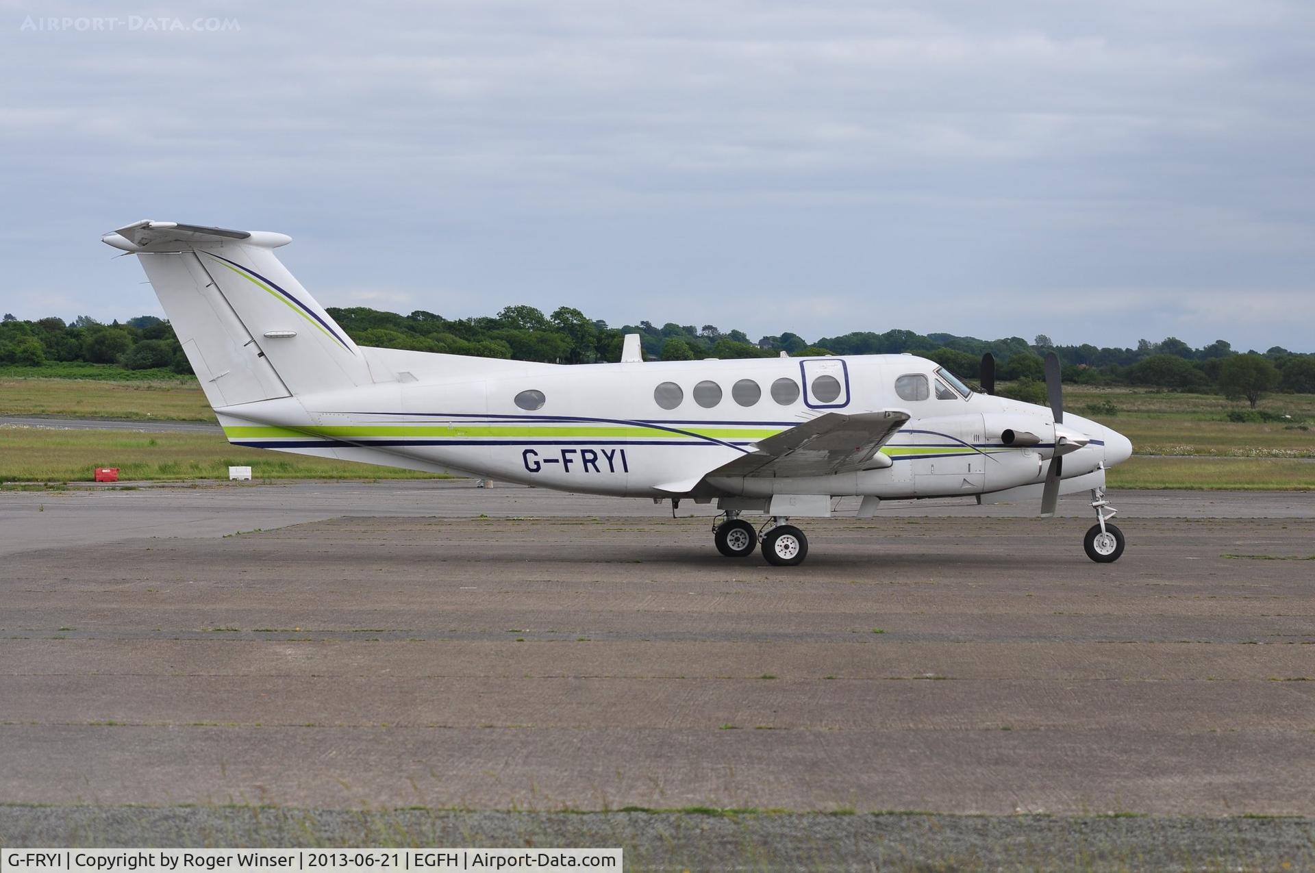 G-FRYI, 1976 Beech 200 Super King Air C/N BB-210, Visiting Super King Air on the apron.