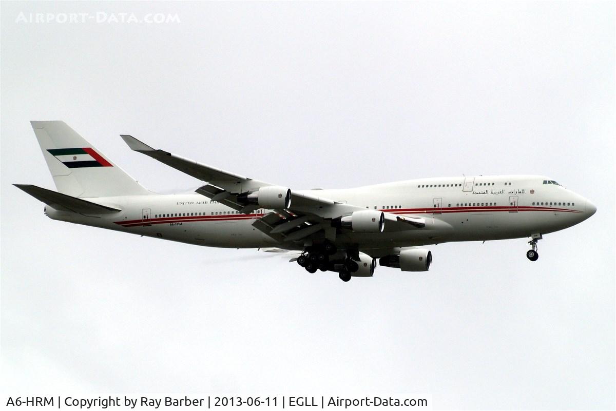 A6-HRM, 1998 Boeing 747-422 C/N 26903, Boeing 747-422 [26903] (Dubai Government) Home~G 11/06/2013