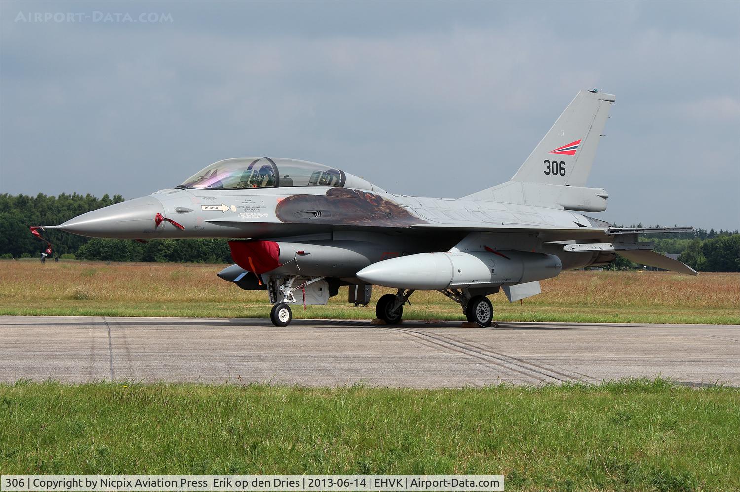 306, 1978 General Dynamics F-16BM Fighting Falcon C/N 6L-06, Norwegian F-16BM 306 on the static of the Volkel Open House 2013