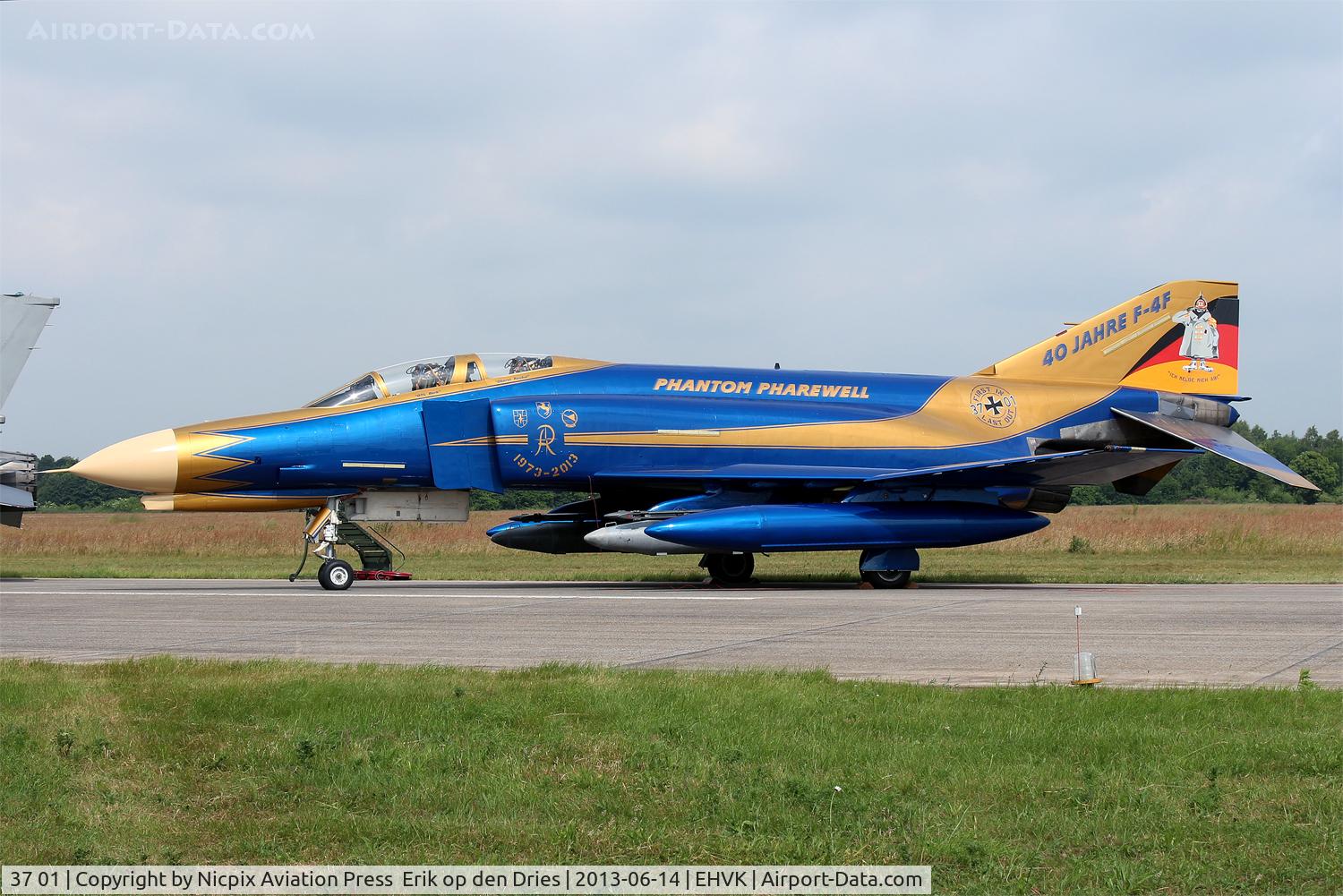 37 01, 1972 McDonnell Douglas F-4F Phantom II C/N 4330, German AF F-4FKWS 3701 on the static of the Volkel Open House 2013
