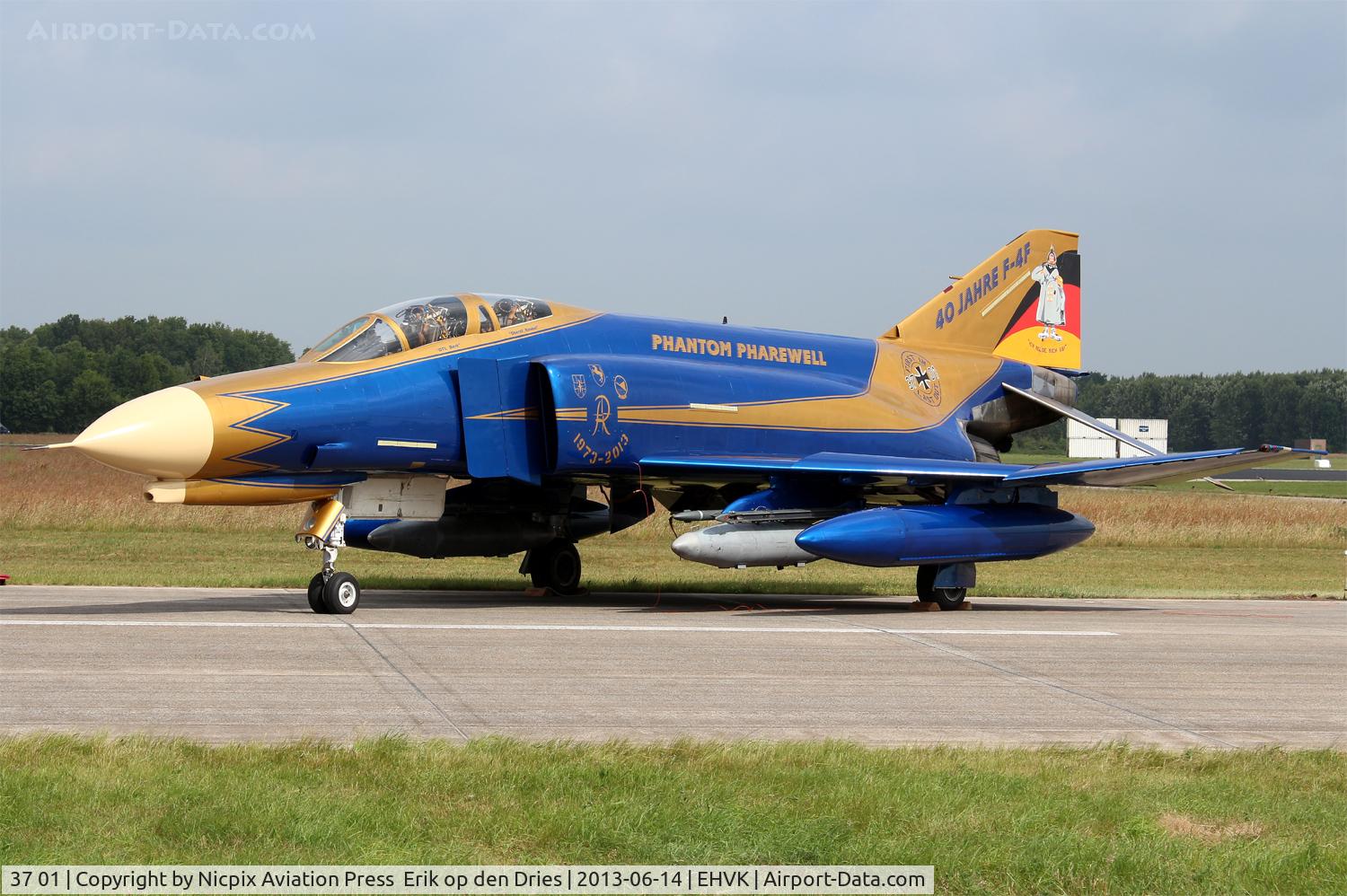 37 01, 1972 McDonnell Douglas F-4F Phantom II C/N 4330, German AF F-4FKWS 3701 on the Volkel Open House 2013 in the Phantom Farewell scheme