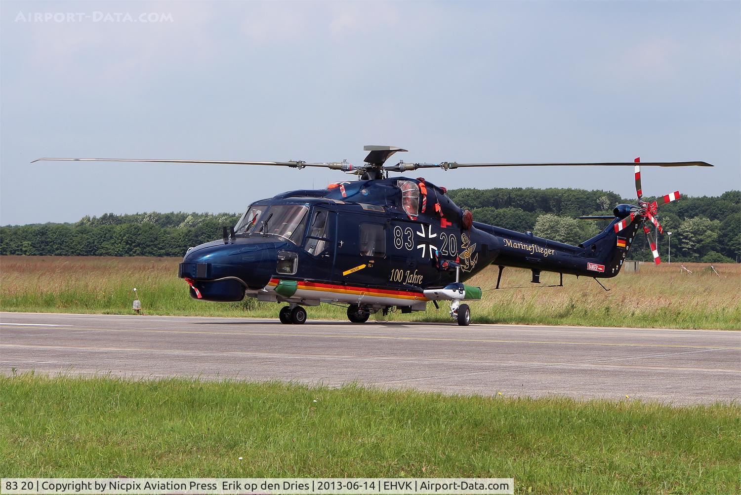 83 20, Westland Super Lynx Mk.88A C/N 388, German Navy Super Lynx 8320 in 100 years German Navy Aviation scheme seen here on the static of the Volkel Open House 2013