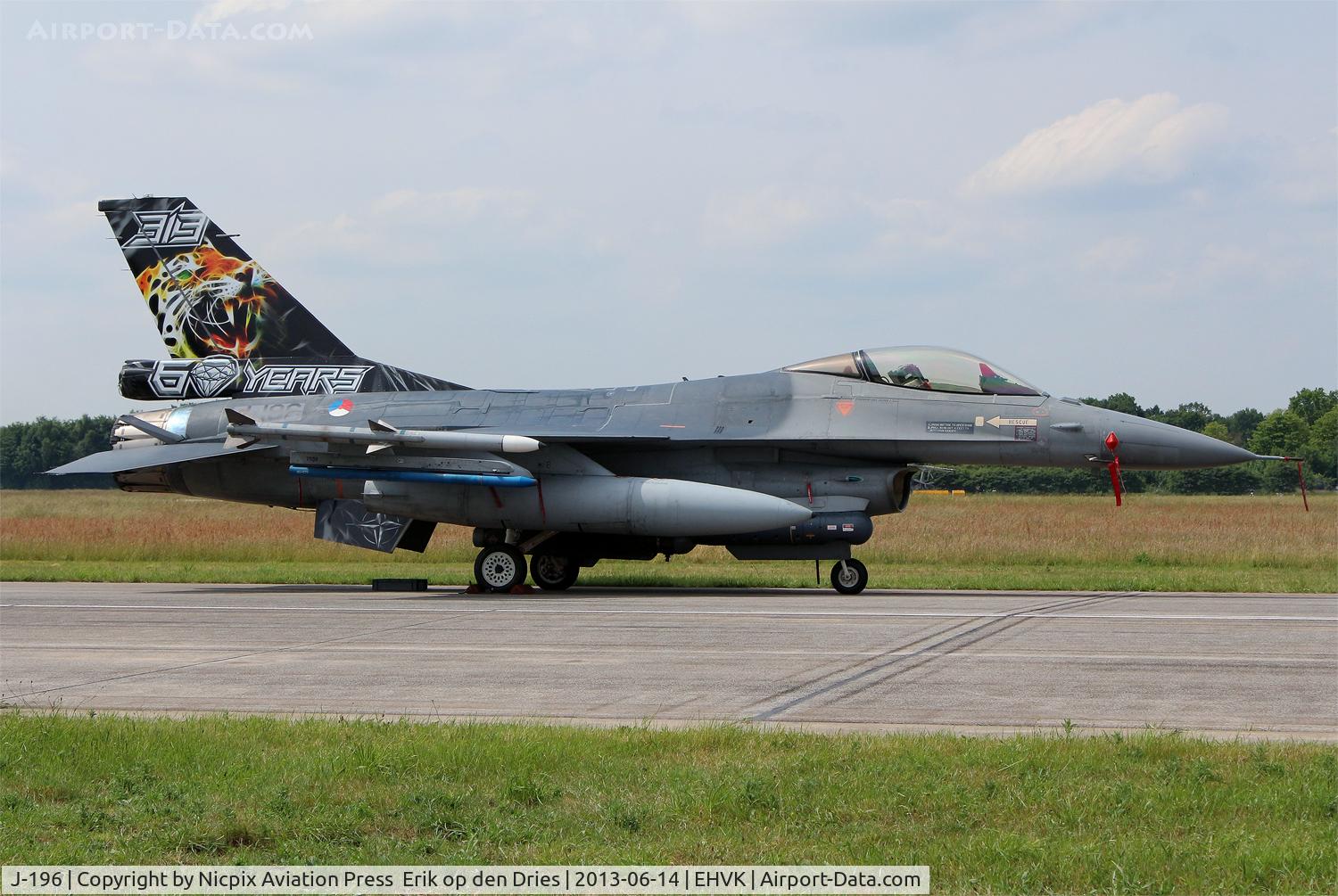 J-196, Fokker F-16AM Fighting Falcon C/N 6D-103, Netherlands AF, 65 years 313 sqn anniversary, F-16AM J-196 on the static of the Volkel Open House 2013