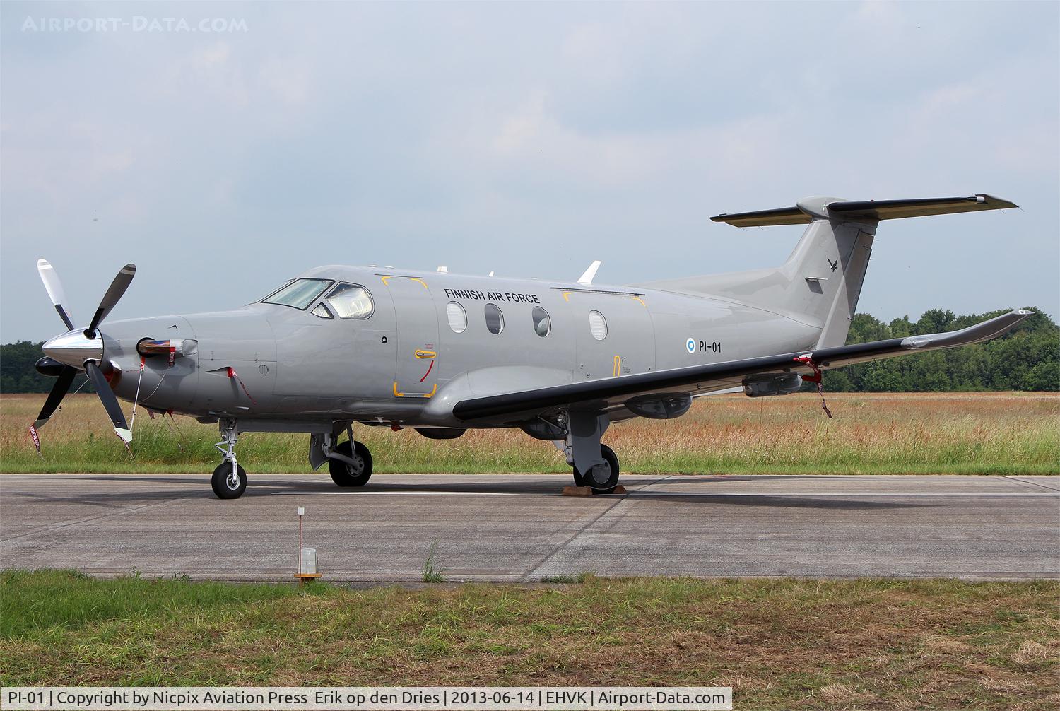 PI-01, 2010 Pilatus PC-12/47E C/N 1193, Finland AF PC-12  PI-01 on the static of the Volkel oOpen House 2013