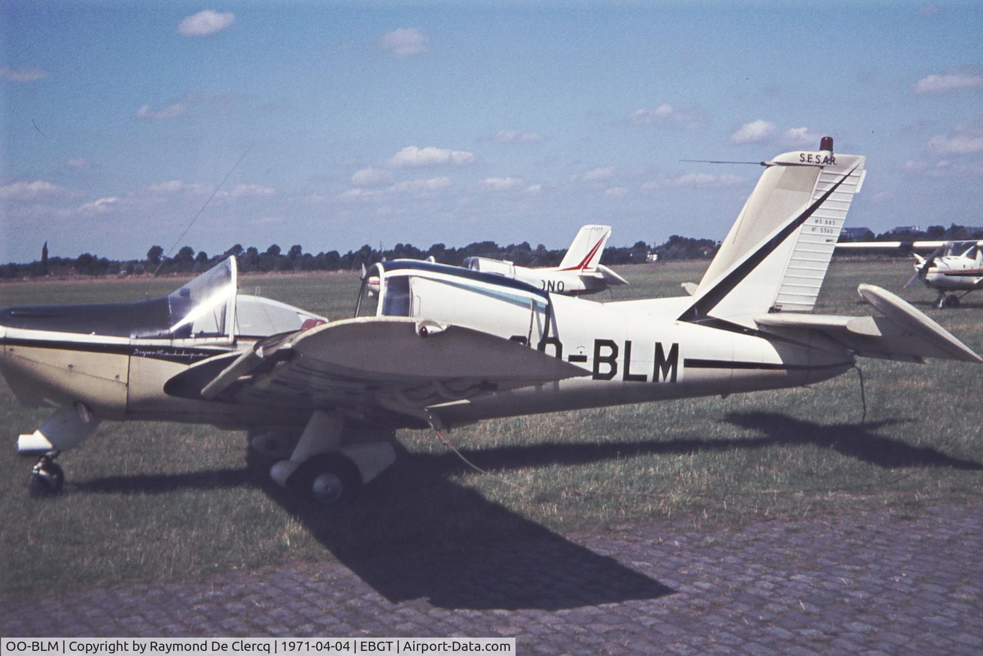 OO-BLM, Morane-Saulnier MS-885 Super Rallye C/N 5360, Gent 4-4-71