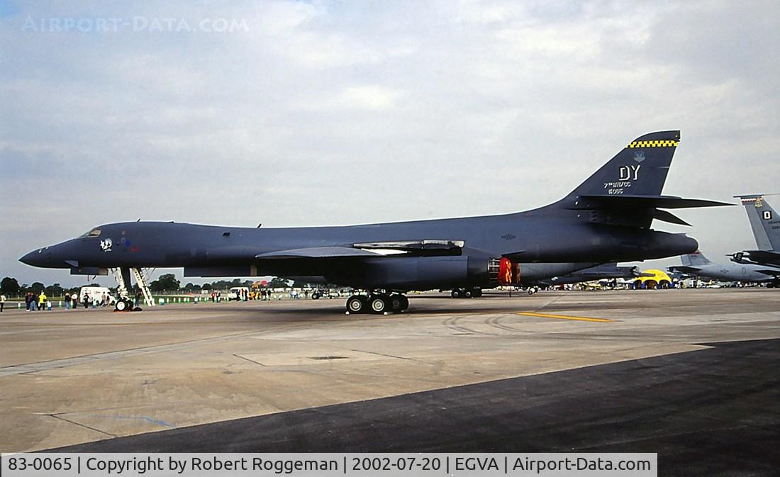 83-0065, 1983 Rockwell B-1B Lancer C/N 2, THE STAR OF ABILENE.
DY.