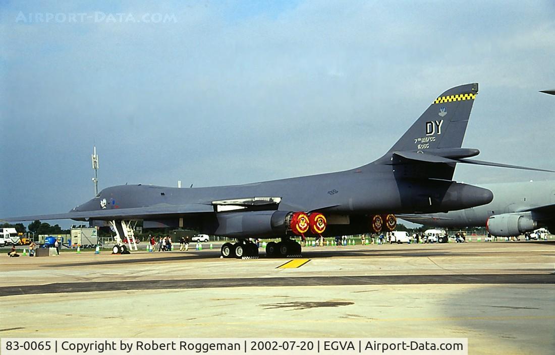 83-0065, 1983 Rockwell B-1B Lancer C/N 2, THE STAR OF ABILENE. DY.