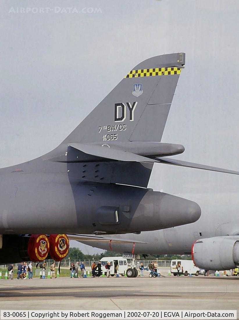 83-0065, 1983 Rockwell B-1B Lancer C/N 2, THE STAR OF ABILENE. DY.