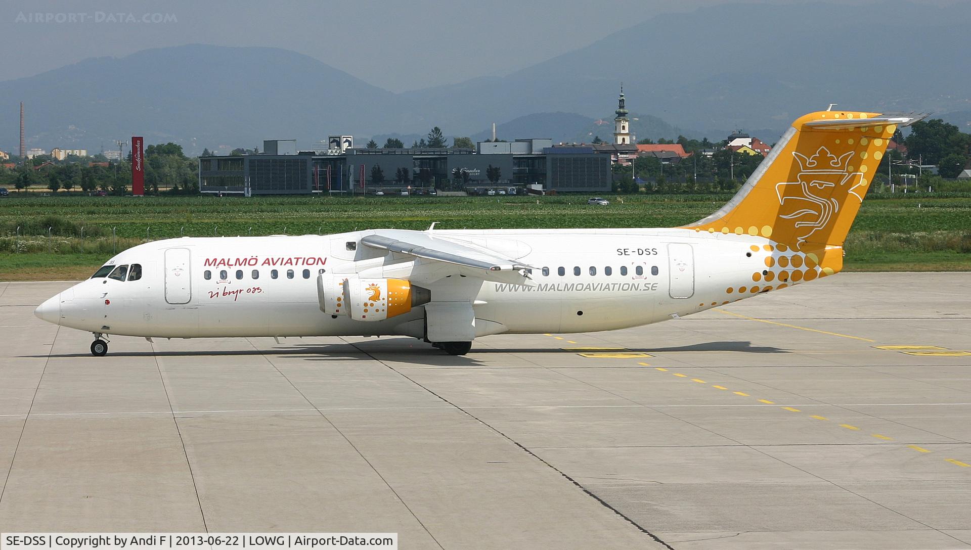 SE-DSS, 1994 British Aerospace Avro 146-RJ100 C/N E3245, Malmö Aviation Avro Regional Jet RJ100