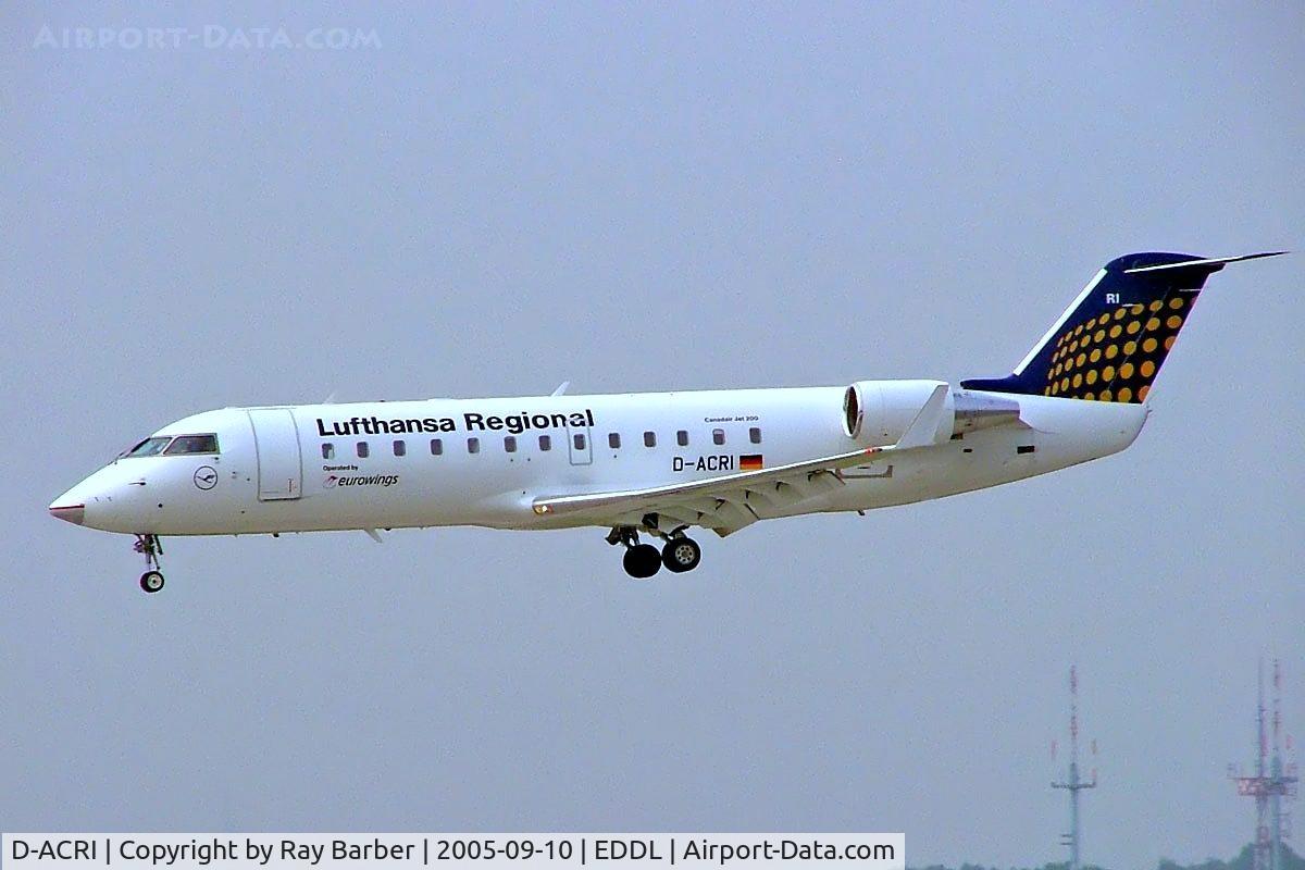 D-ACRI, 2003 Bombardier CRJ-200ER (CL-600-2B19) C/N 7862, Canadair CRJ-200LR [7862] (Lufthansa Regional) Dusseldorf~D 10/09/2005