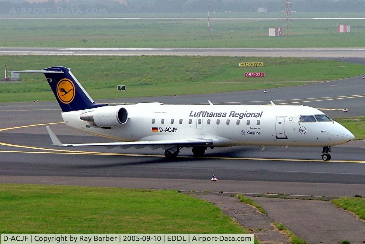 D-ACJF, 1996 Canadair CRJ-100LR (CL-600-2B19) C/N 7200, Canadair CRJ-100LR [7200] (Lufthansa Regional) Dusseldorf~D 10/09/2005
