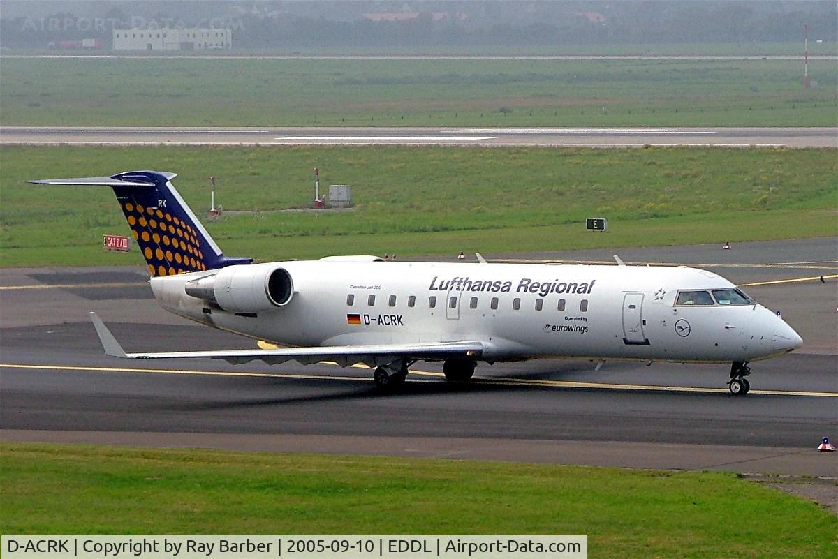 D-ACRK, 2004 Bombardier CRJ-200ER (CL-600-2B19) C/N 7901, Canadair CRJ-200LR [7901] (Lufthansa Regional) Dusseldorf~D 10/09/2005
