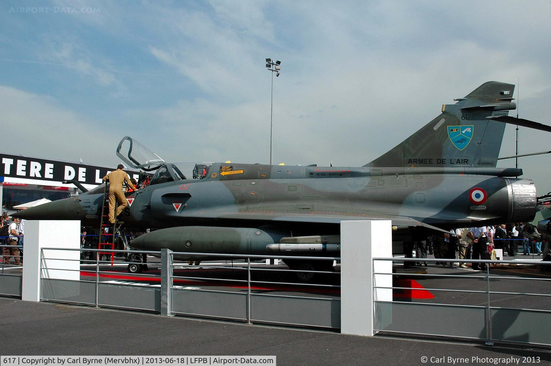 617, Dassault Mirage 2000D C/N 415, Part of the 2013 Paris Air Show Static Display.