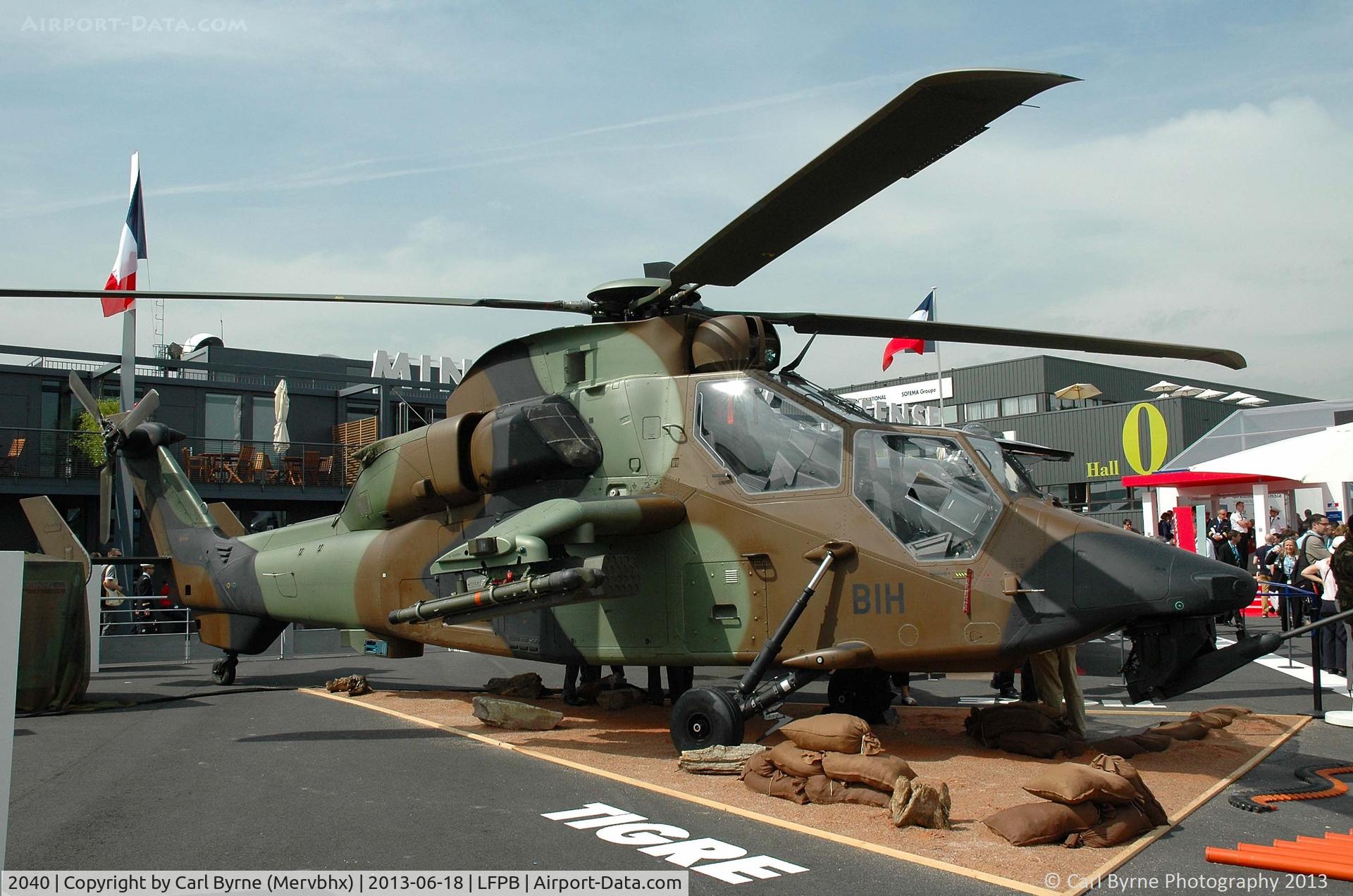 2040, Eurocopter EC-665 Tigre HAP C/N 2040, Part of the 2013 Paris Air Show Static Display.