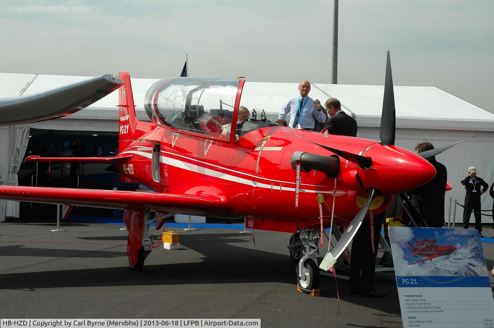 HB-HZD, 2007 Pilatus PC-21 C/N 102, Part of the 2013 Paris Air Show Static Display.