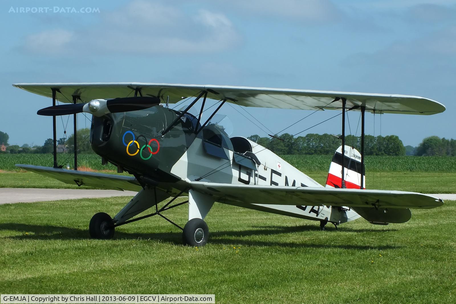 G-EMJA, 1995 CASA 1-131E Srs 2000 Replica Jungmann C/N PFA 242-12340, Sleap visitor