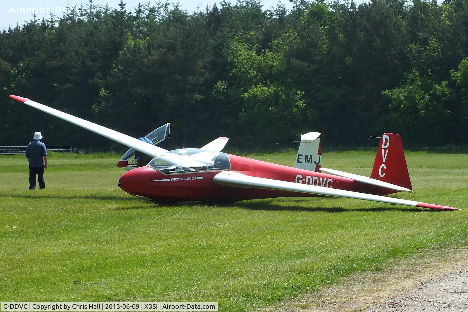 G-DDVC, 1978 Schleicher ASK-13 C/N 13597, Staffordshire Gliding Club, Seighford Airfield