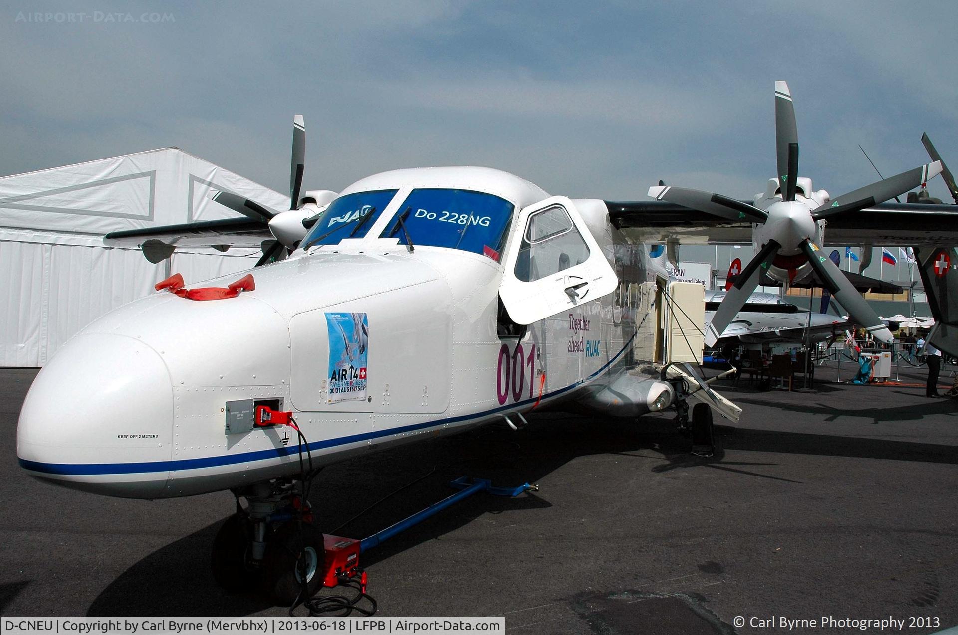 D-CNEU, 1992 Dornier 228-212 C/N 8206, Part of the 2013 Paris Air Show Static Display.