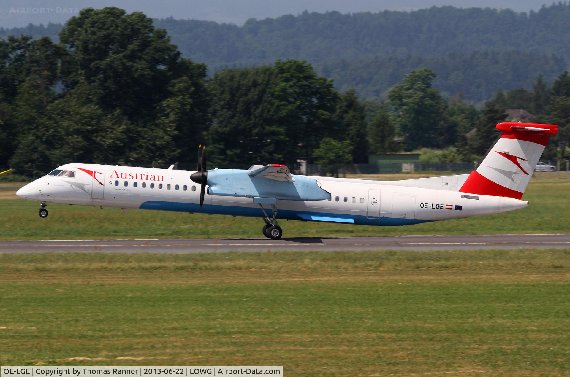 OE-LGE, 2001 De Havilland Canada DHC-8-402Q Dash 8 C/N 4042, Austrian DHC-8