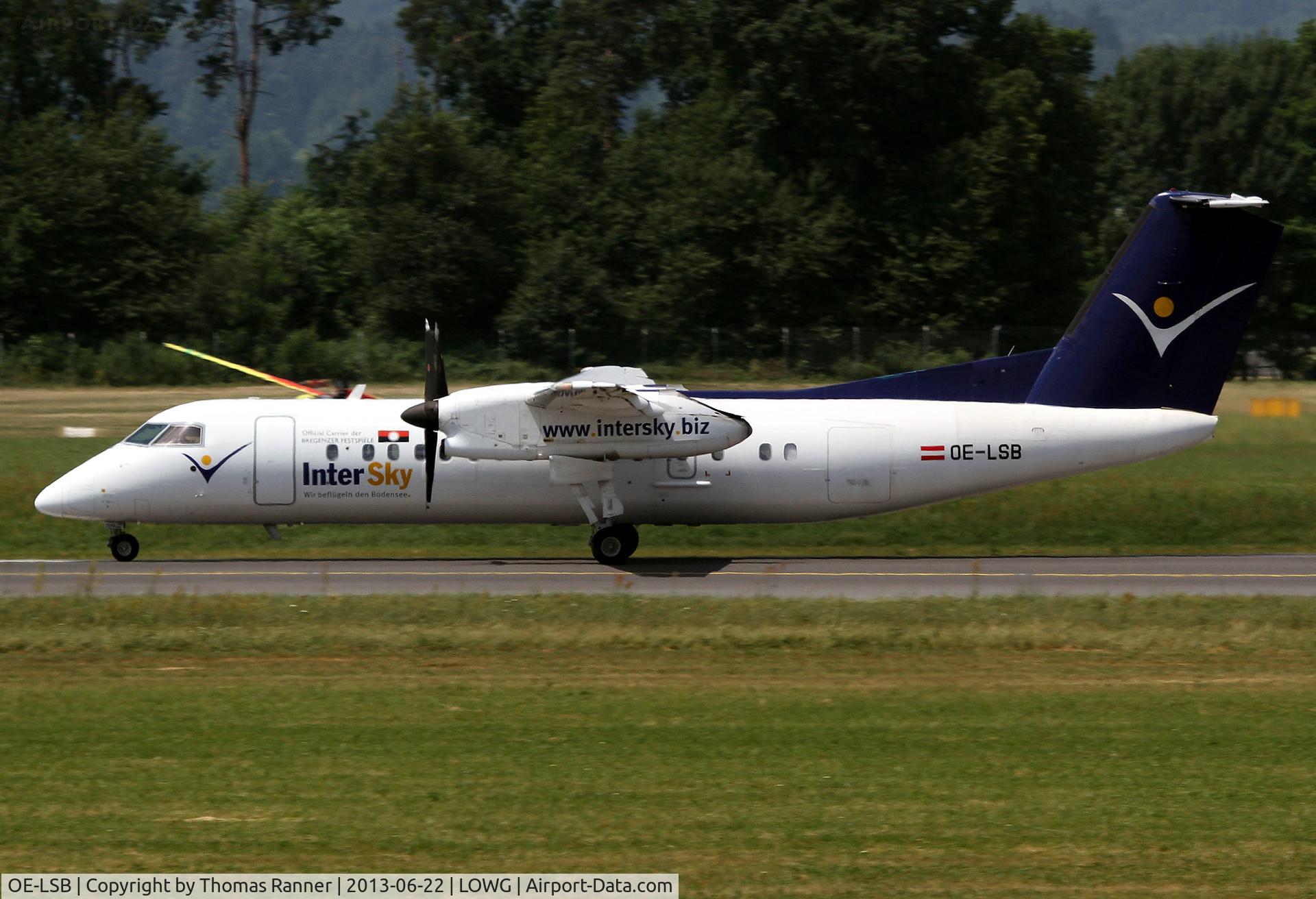 OE-LSB, 1998 De Havilland Canada DHC-8-314Q Dash 8 C/N 525, Intersky DHC-8