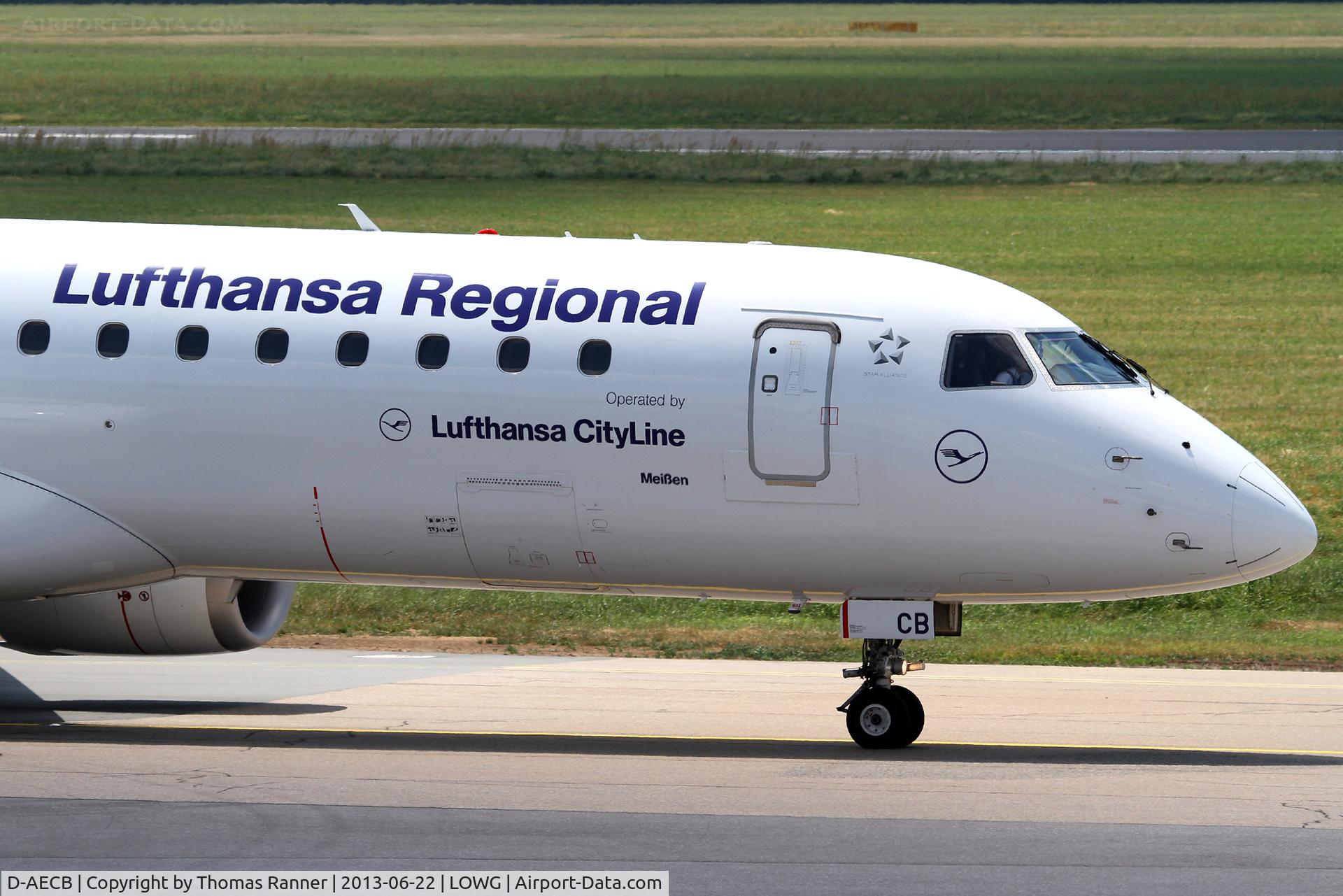D-AECB, 2009 Embraer 190LR (ERJ-190-100LR) C/N 19000332, Lufthansa CityLine Embraer 190