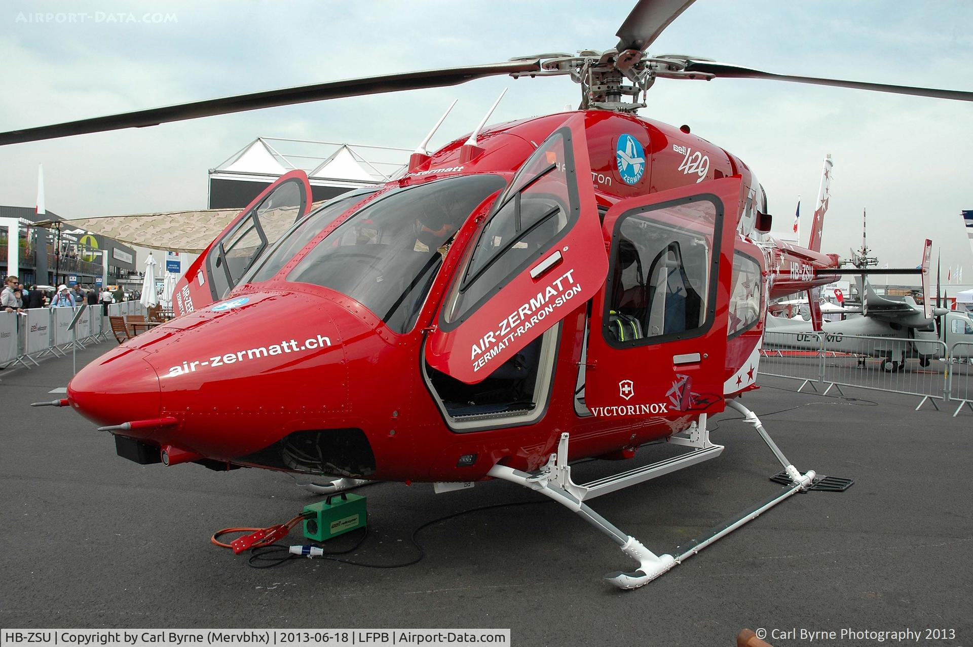 HB-ZSU, 2011 Bell 429 GlobalRanger C/N 57067, Part of the 2013 Paris Air Show Static Display.