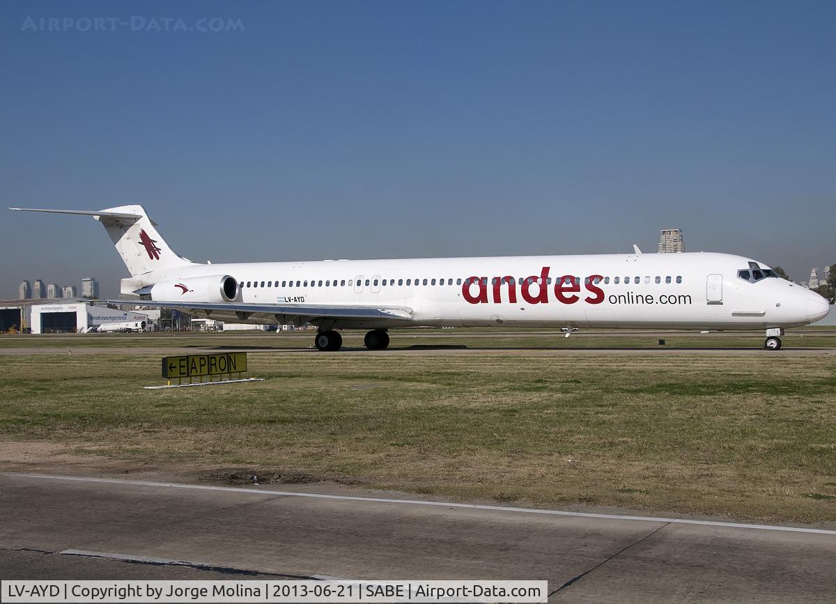 LV-AYD, 1991 McDonnell Douglas MD-83 (DC-9-83) C/N 53015, Ex Austral Lineas Aereas...