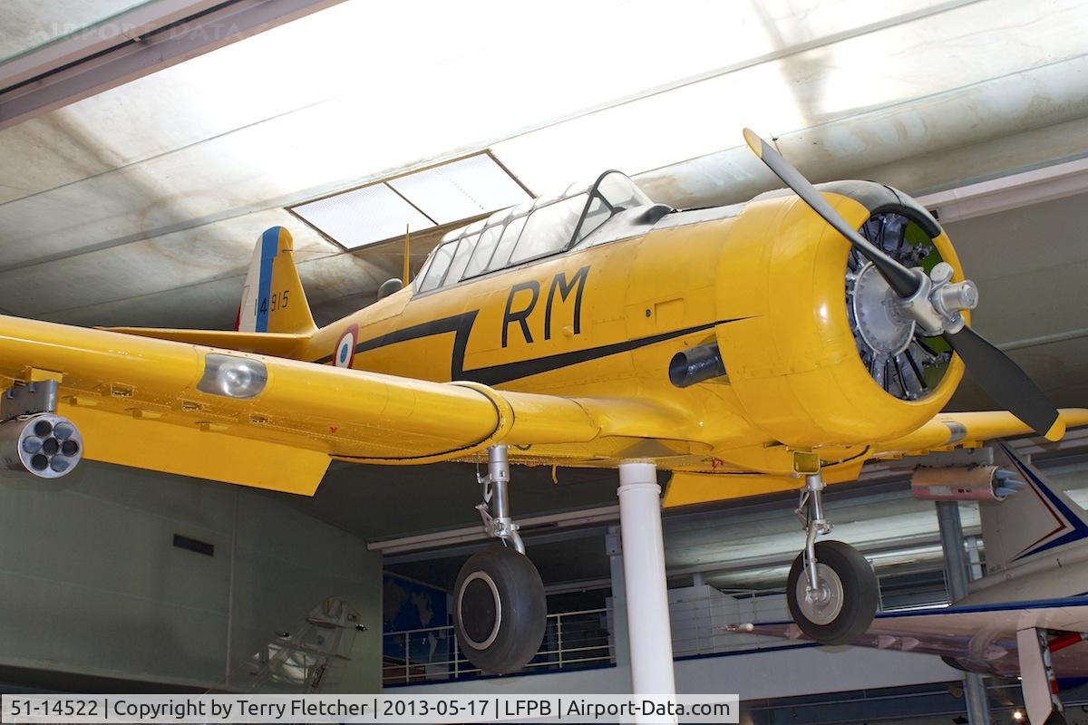 51-14522, 1951 North American T-6G Texan C/N 182-209, Exibited at the AIR & SPACE MUSEUM , Le Bourget , Paris