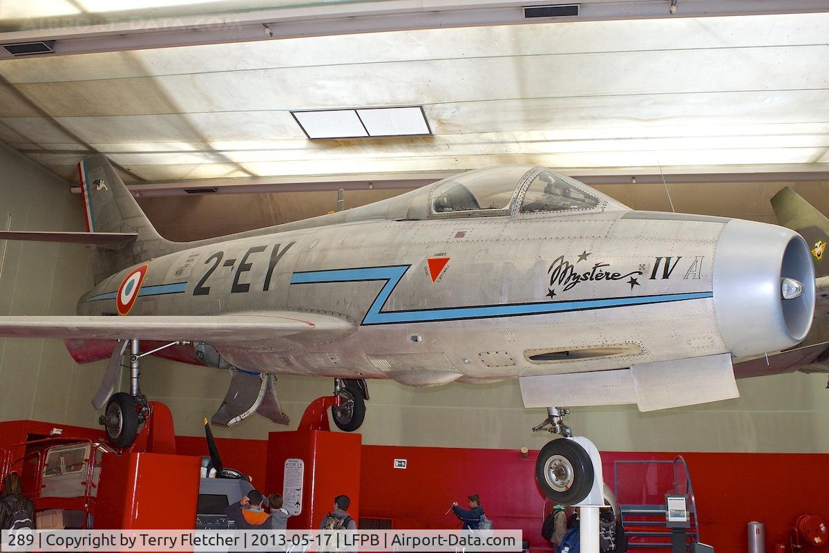 289, Dassault MD-454 Mystere IVA C/N 105, Exibited at the AIR & SPACE MUSEUM , Le Bourget , Paris