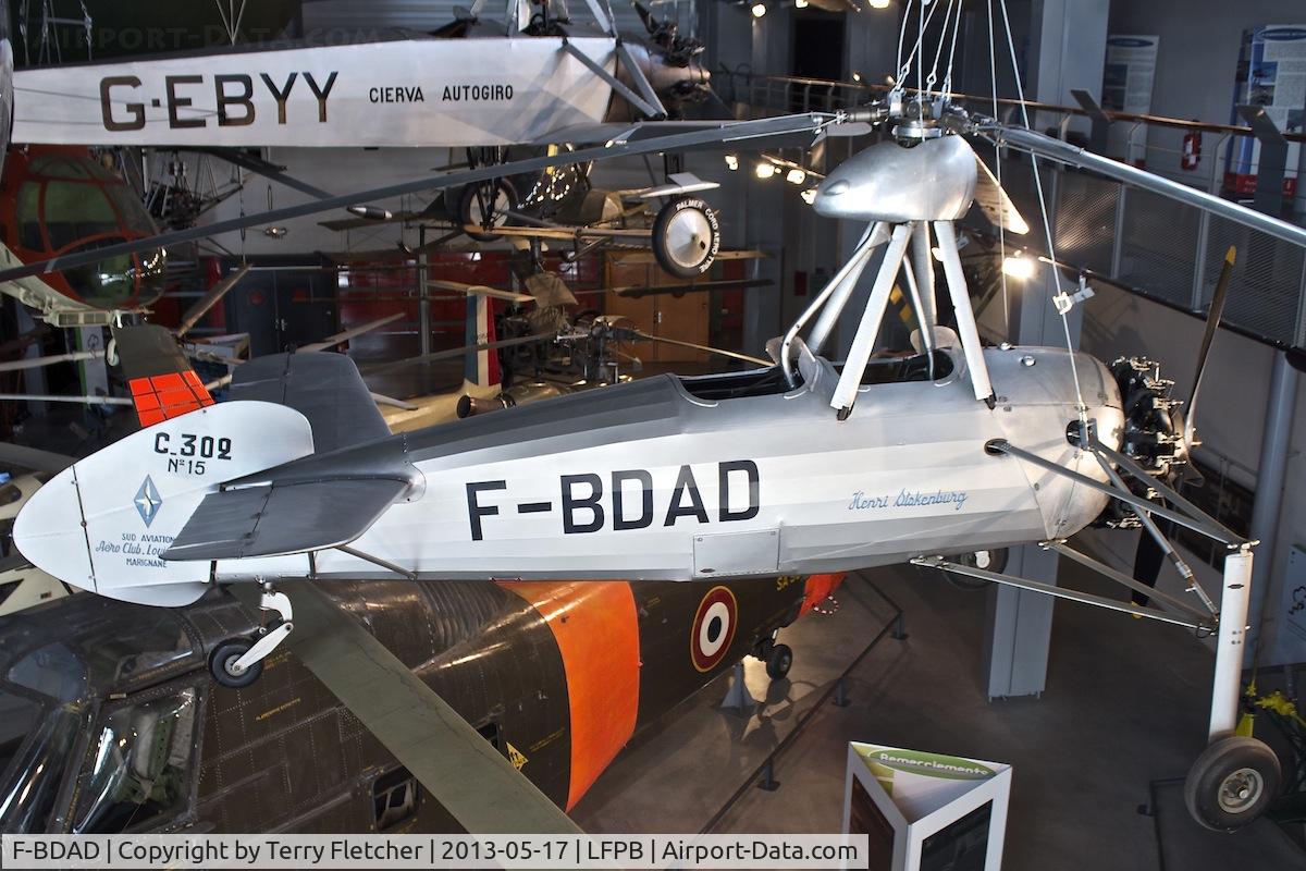 F-BDAD, SNCASE C.302 (Cierva C.30) C/N 15, Exibited at the AIR & SPACE MUSEUM , Le Bourget , Paris