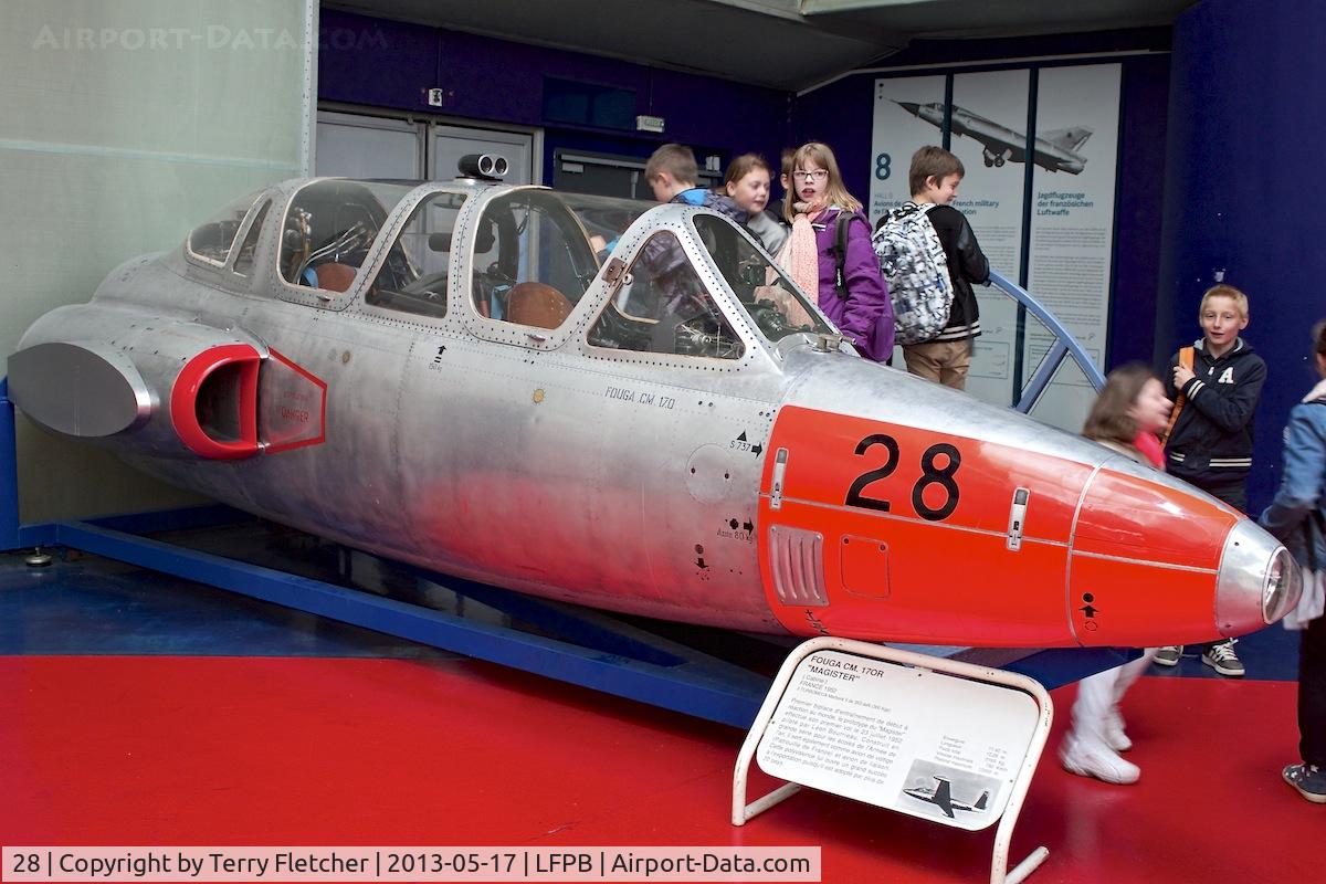 28, Fouga CM-170 Magister C/N 28, Exibited at the AIR & SPACE MUSEUM , Le Bourget , Paris