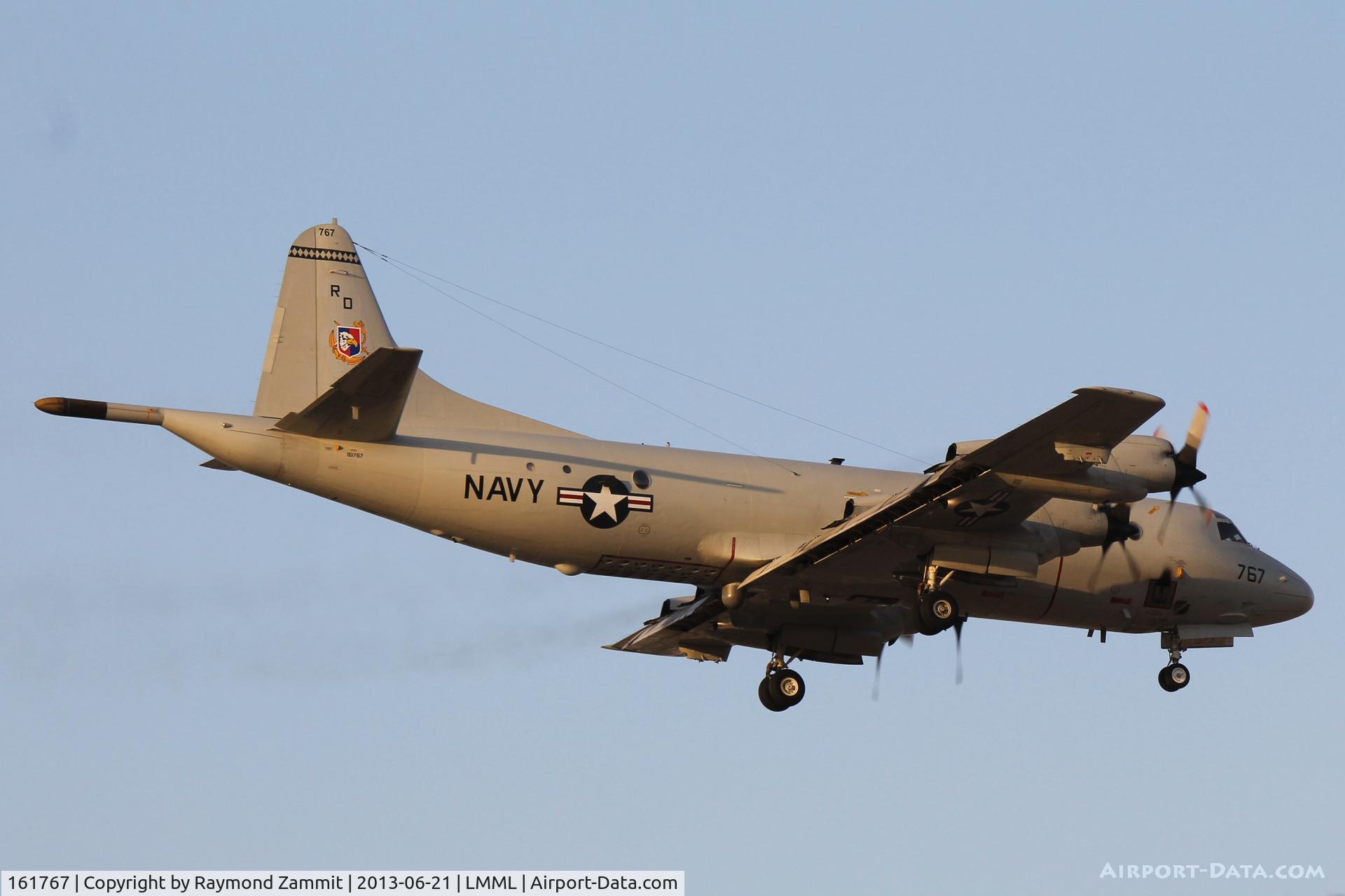161767, 1985 Lockheed P-3C Orion C/N 285G-5783, P3 Orion 161767/767 PD of US Navy performing touch and go.