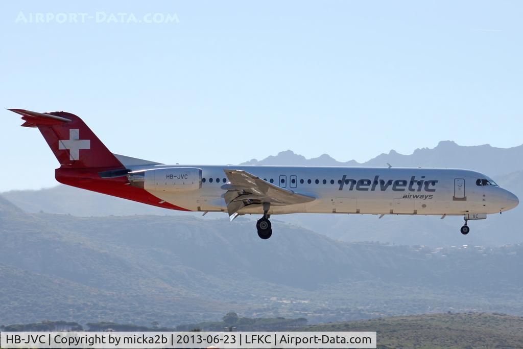 HB-JVC, 1994 Fokker 100 (F-28-0100) C/N 11501, Landing