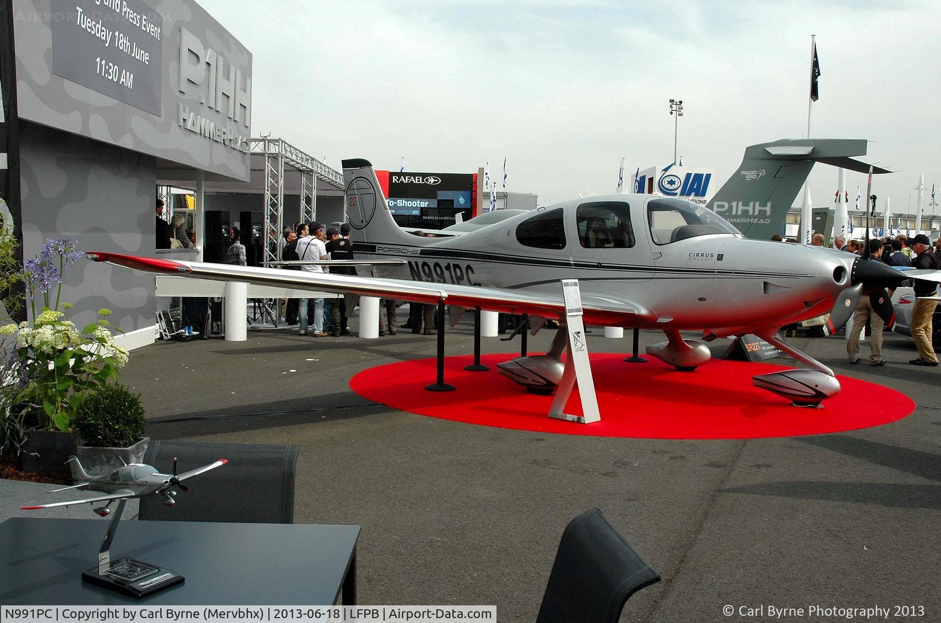 N991PC, 2012 Cirrus SR22T C/N 0311, Part of the 2013 Paris Air Show Static Display.