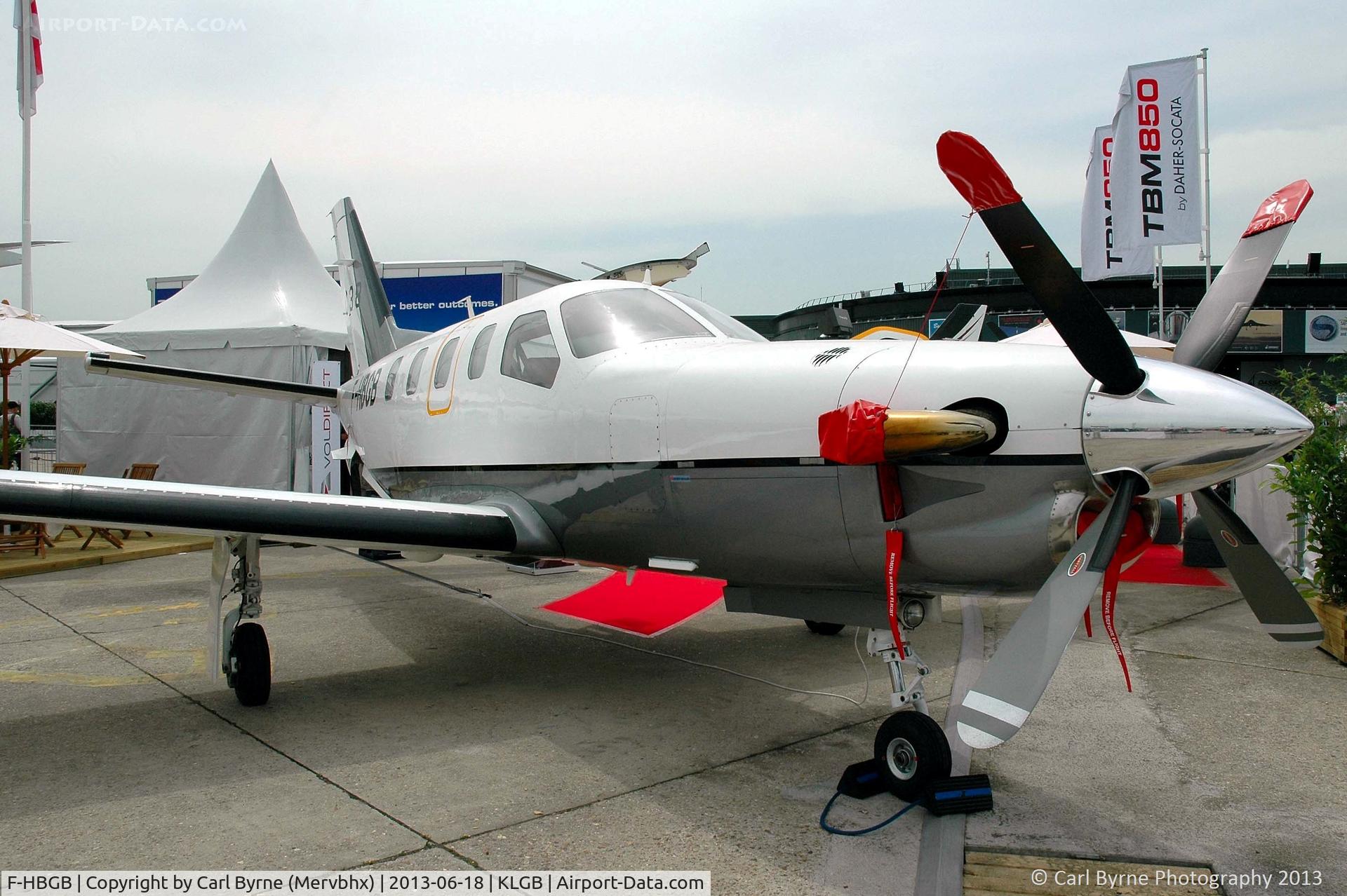 F-HBGB, 2001 Socata TBM-700 C/N 185, Part of the 2013 Paris Air Show Static Display.