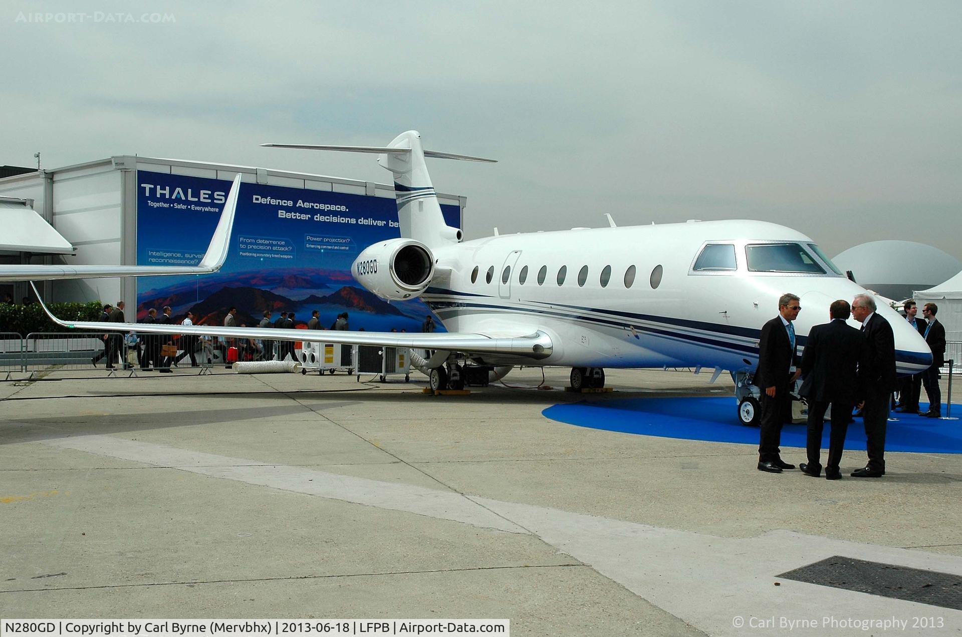 N280GD, 2011 Israel Aircraft Industries Gulfstream G280 C/N 2004, Part of the 2013 Paris Air Show Static Display.