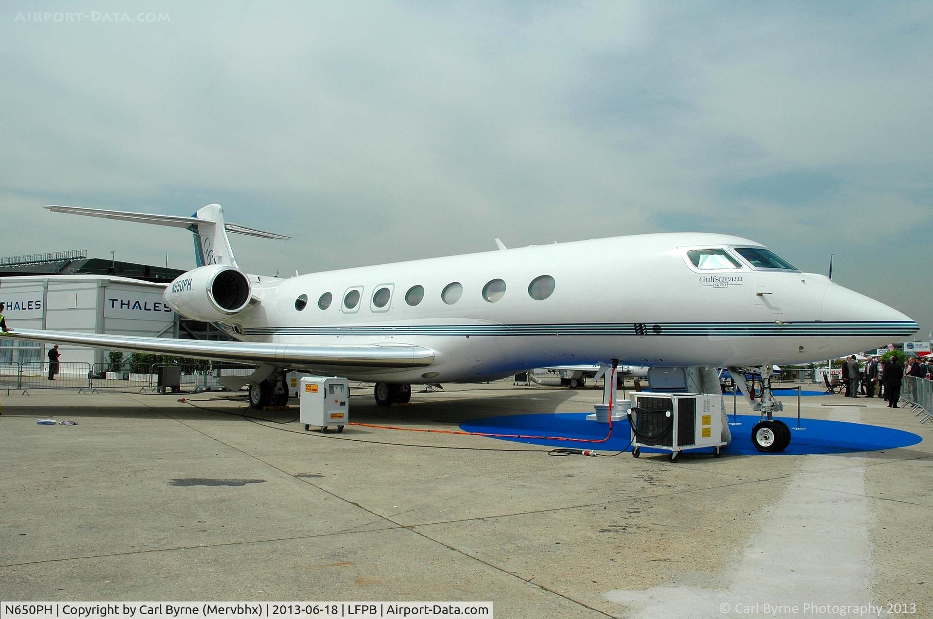 N650PH, 2011 Gulfstream Aerospace G650 (G-VI) C/N 6013, Part of the 2013 Paris Air Show Static Display.