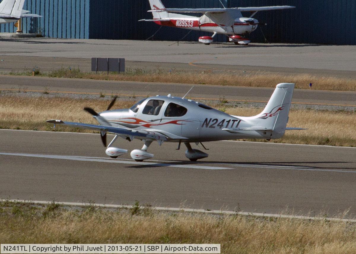 N241TL, Cirrus SR22 C/N 3521, Departing San Luis Obispo Regional Airport.