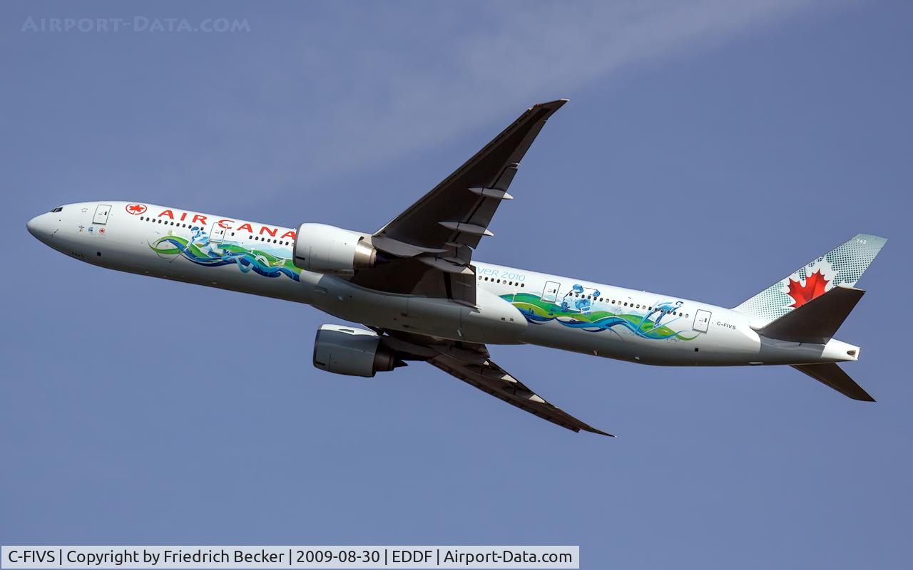 C-FIVS, 2009 Boeing 777-333/ER C/N 35784, departure from Frankfurt