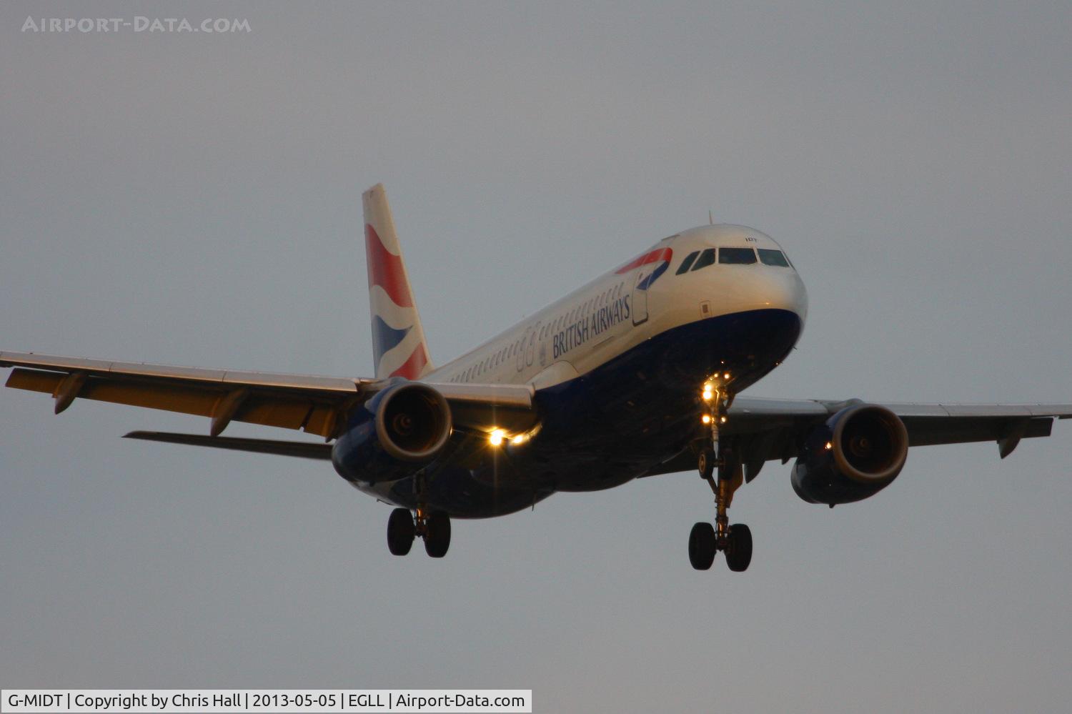 G-MIDT, 2001 Airbus A320-232 C/N 1418, British Airways