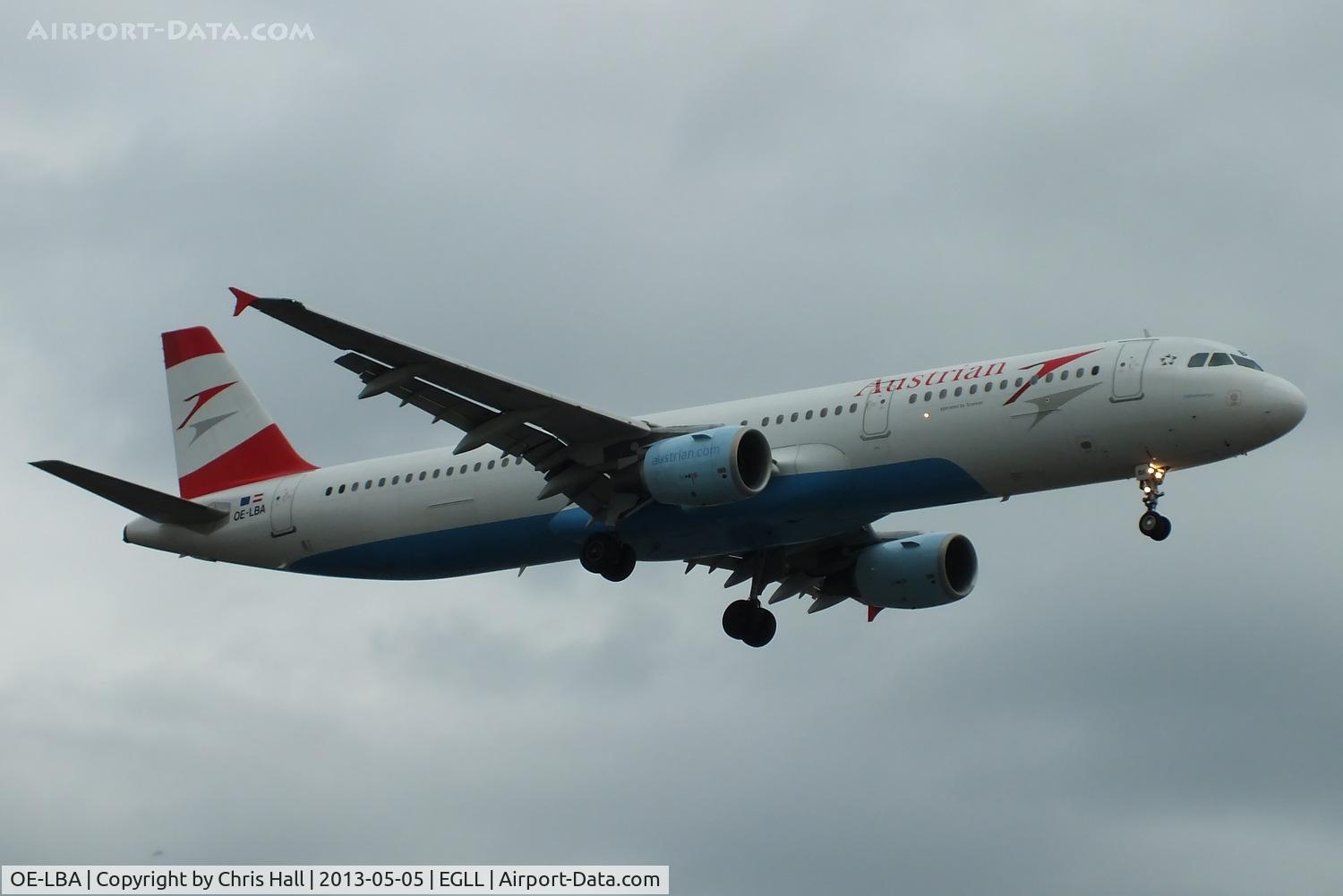 OE-LBA, 1995 Airbus A321-111 C/N 552, Austrian Airlines