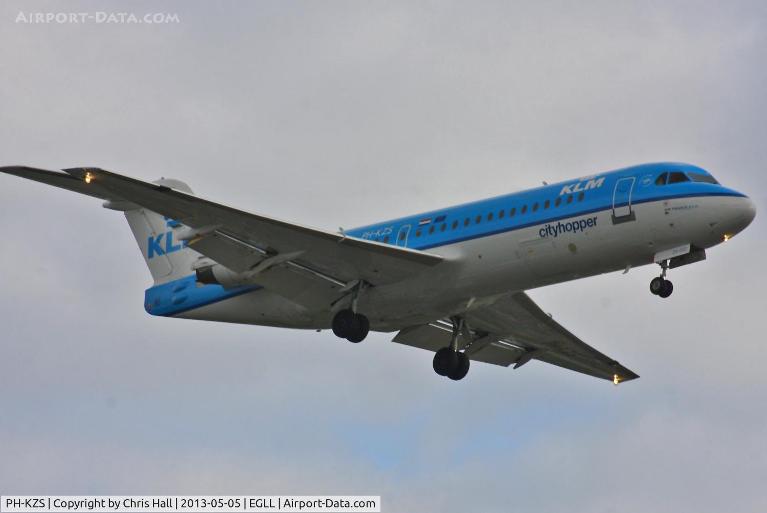 PH-KZS, 1995 Fokker F70 (F-28-0070) C/N 11540, KLM Cityhopper
