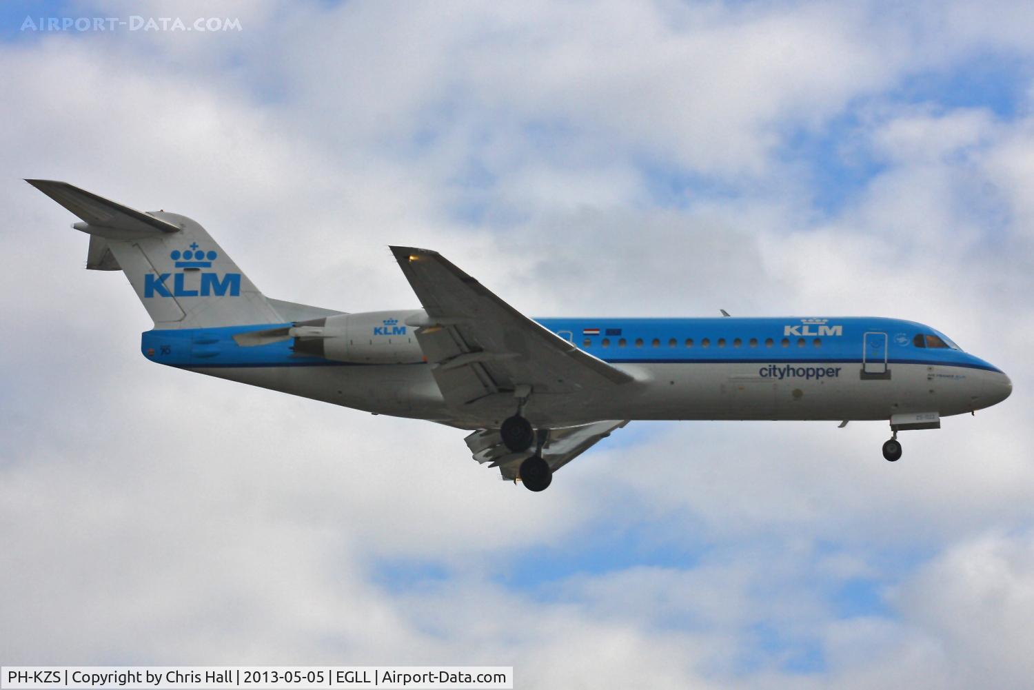 PH-KZS, 1995 Fokker F70 (F-28-0070) C/N 11540, KLM Cityhopper