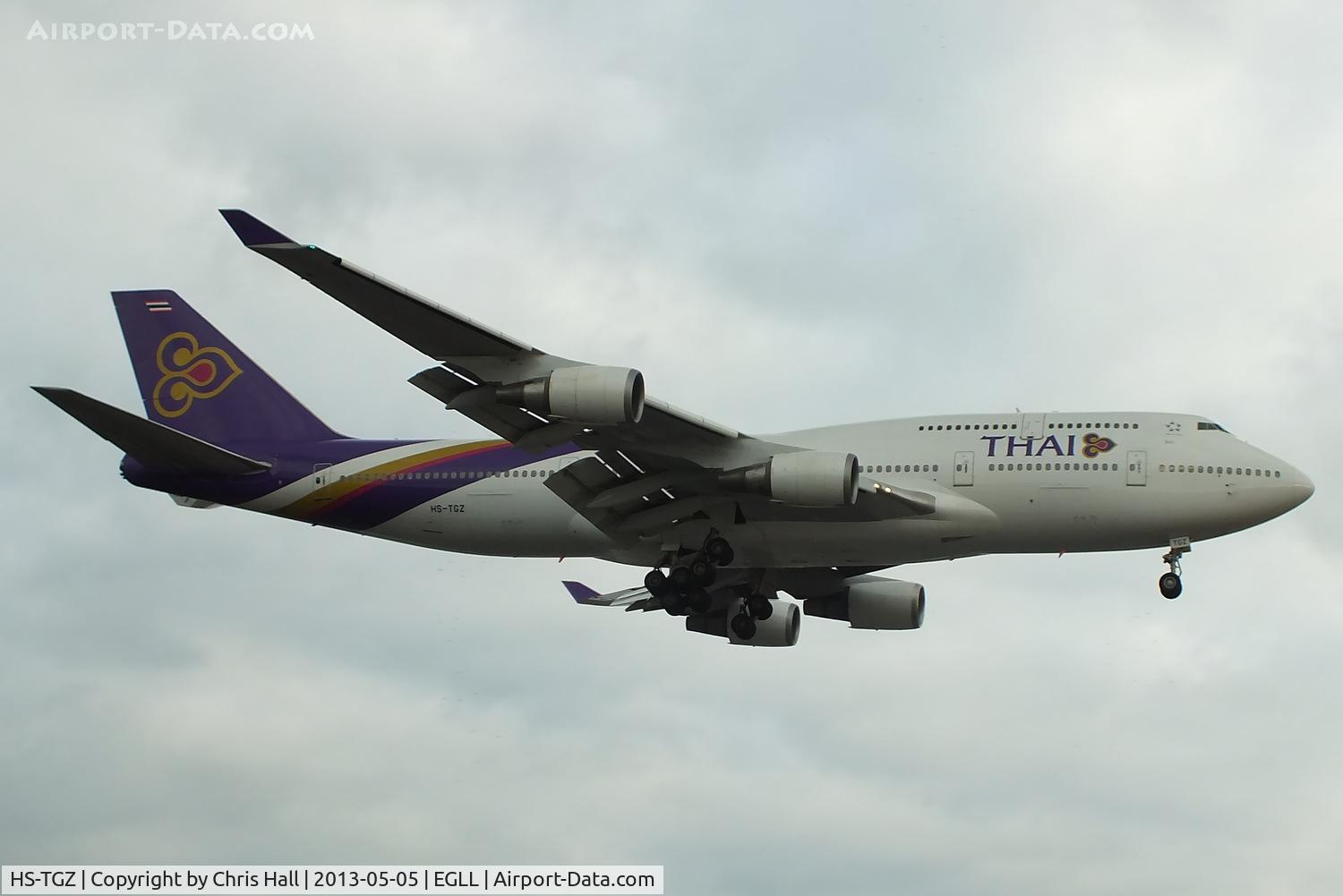 HS-TGZ, 1999 Boeing 747-4D7 C/N 28706, Thai Airways International