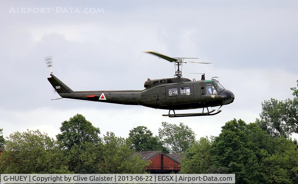 G-HUEY, 1973 Bell UH-1H Iroquois C/N 13560, Ex: 73-22077 > Argentine Air Force AE-413> G-HUEY - Originally owned to, Royal Air Force Benevolent Fund in July 1985 and currently with, MX Jets Ltd since April 2011