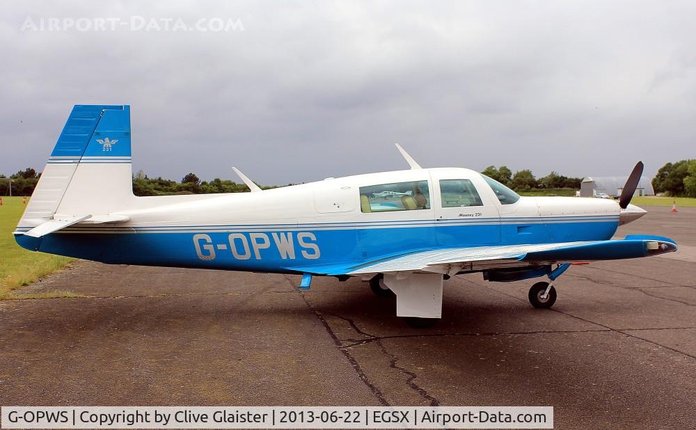 G-OPWS, 1982 Mooney M20K C/N 25-0663, Ex: N1162W > G-OPWS - Originally and currently in private hands since April 1991