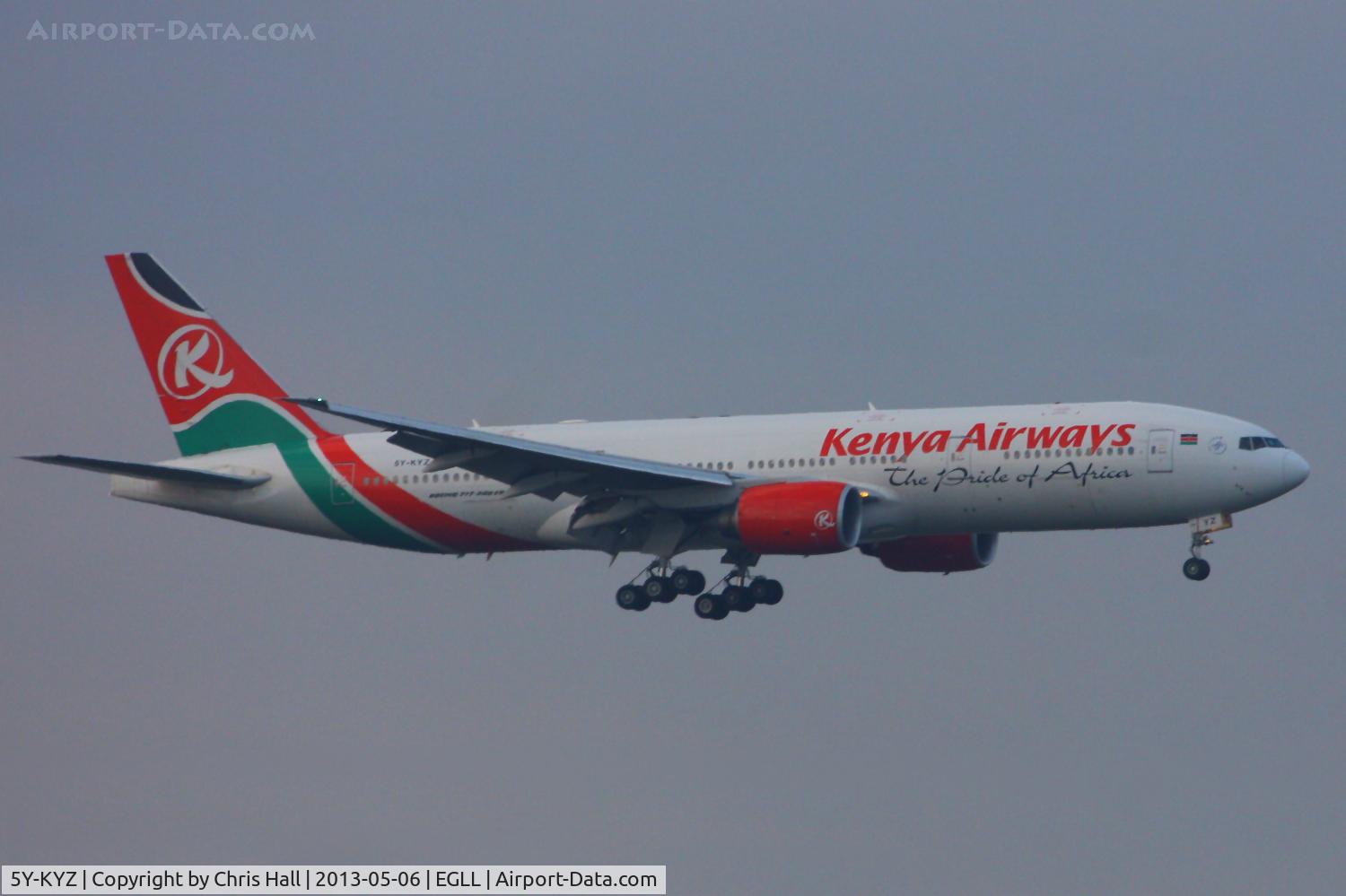 5Y-KYZ, 2007 Boeing 777-2U8ER C/N 36124, Kenya Airways