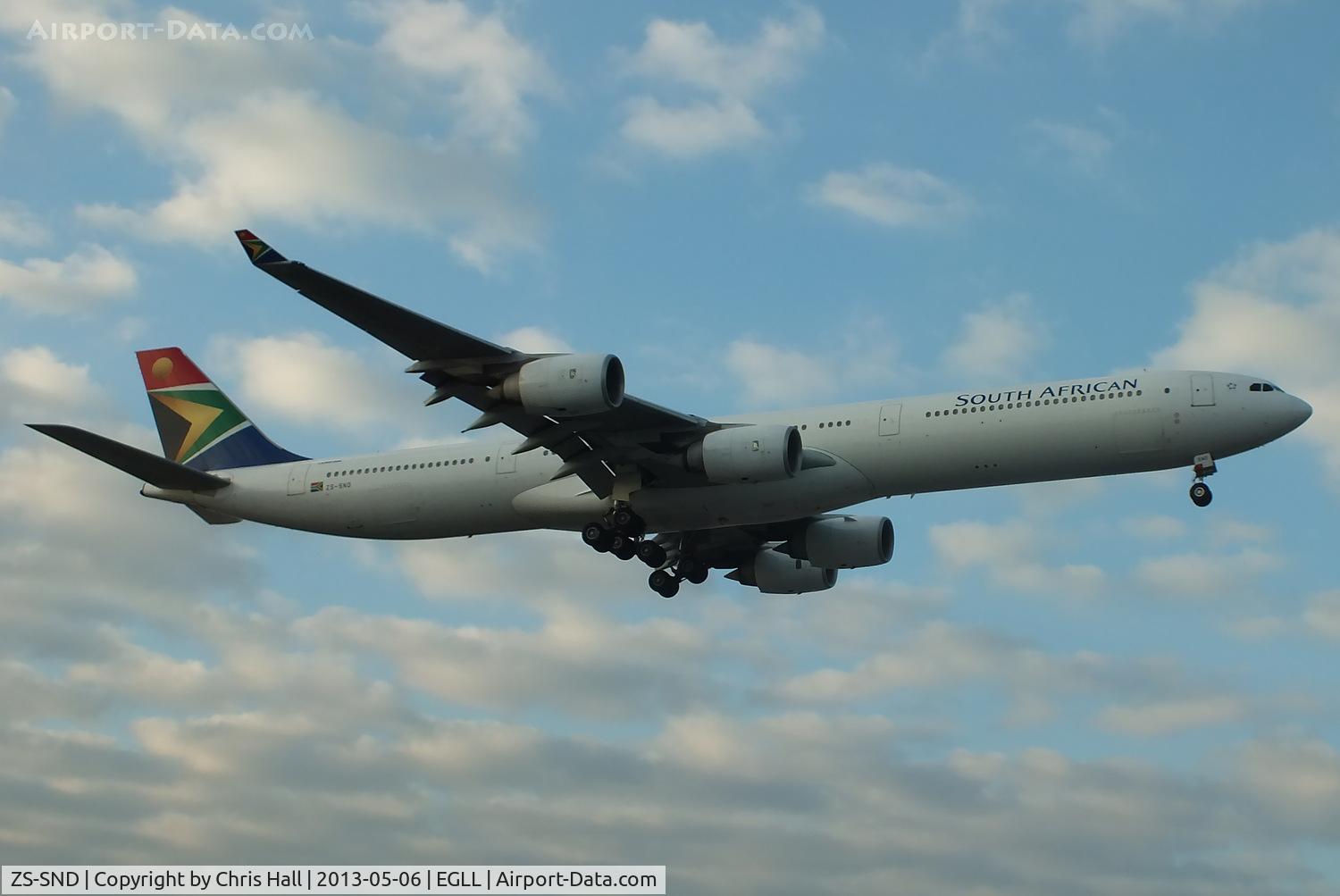 ZS-SND, 2003 Airbus A340-642 C/N 531, South African Airways